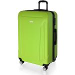 Kufry na kolečkách ve světle zelené barvě na čtyřech kolečkách 