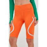 Dámské Běžecké kraťasy adidas Adidas by Stella McCartney v oranžové barvě ve velikosti L s vysokým pasem 
