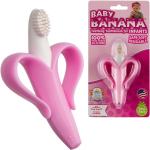 Dětské Zubní kartáčky Baby Banana Brush v růžové barvě 