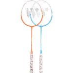 Badmintonové rakety v šedé barvě z koženky 
