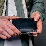 Pánské Kožené peněženky Bagind v černé barvě v minimalistickém stylu z hovězí kůže vyrobené v Česku 