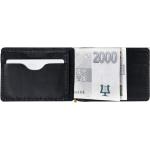 Pánské Kožené peněženky Bagind v černé barvě v minimalistickém stylu z hovězí kůže 