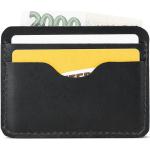 Dámské Kožené peněženky Bagind v černé barvě v minimalistickém stylu z hovězí kůže 