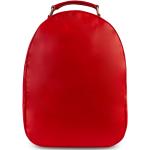 Dámské Kožené batohy Bagind v červené barvě v minimalistickém stylu z kůže vyrobené v Česku 
