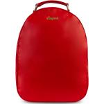 Dámské Kožené batohy Bagind v červené barvě v minimalistickém stylu z kůže vyrobené v Česku 