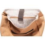 Dámské Kožené tašky přes rameno Bagind v hnědé barvě v minimalistickém stylu z hovězí kůže s kapsou na notebook 
