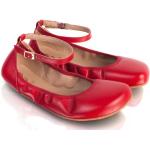 Dámské Lakované baleríny v červené barvě v lakovaném stylu z kůže ve velikosti 37 