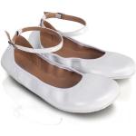 Dámské Lakované baleríny v bílé barvě v lakovaném stylu z kůže ve velikosti 38 