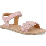 Barefoot dětské sandály Froddo - Flexy flowers pink shine růžové