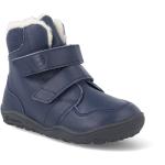 Chlapecké BIO Barefoot boty v modré barvě z kůže ve velikosti 32 ve slevě na zimu 