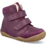 Dívčí BIO Barefoot boty ve fialové barvě z kůže ve velikosti 24 ve slevě na zimu 