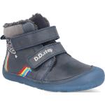 Chlapecké Barefoot boty D.D.step v modré barvě z kožešiny ve velikosti 23 protiskluzové ve slevě na zimu 