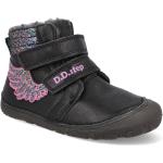 Dívčí Barefoot boty D.D.step v černé barvě z kožešiny ve velikosti 23 protiskluzové ve slevě na zimu 