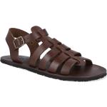 Dámské Kožené sandály v čokoládové barvě z kůže ve velikosti 39 na léto 