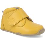 Dívčí BIO Kožené kotníkové boty v žluté barvě ze syntetiky ve velikosti 22 voděodolné 