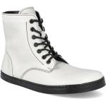 Dámské Kožené kotníkové boty v bílé barvě z hladké kůže ve velikosti 38 na zimu 