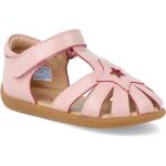Dívčí Kožené sandály v růžové barvě z hladké kůže ve velikosti 24 ve slevě na léto 