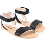 Dámské Kožené sandály v černé barvě z hladké kůže ve velikosti 42 na léto 