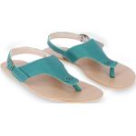 Dámské Kožené sandály v zelené barvě z kůže ve velikosti 38 na léto 