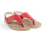 Dámské Kožené sandály v červené barvě z hladké kůže ve velikosti 37 ve slevě na léto 