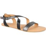 Dámské Kožené sandály v černé barvě v lakovaném stylu z kůže ve velikosti 37 na léto 