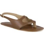 Dámské Kožené sandály v hnědé barvě z hladké kůže ve velikosti 39 na léto 