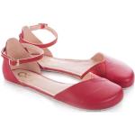 Dámské Kožené sandály v červené barvě v lakovaném stylu z kůže ve velikosti 38 na léto 