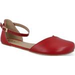 Dámské Kožené sandály v červené barvě v lakovaném stylu z kůže ve velikosti 39 na léto 