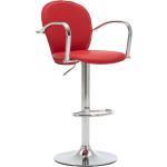 Barová stolička Dendy s područkami - umělá kůže | červená