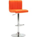 Barová stolička Hebron - umělá kůže | oranžová