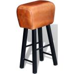 Barová stolička z pravé kůže | hnědá