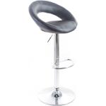 Barové židle G21 v šedé barvě z koženky s nastavitelnou výškou 