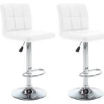 Barové stoličky Breen - umělá kůže - 2 ks | bílé