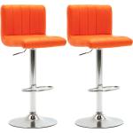 Barové stoličky Hebron - 2ks - umělá kůže | oranžové