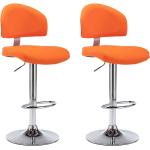 Barové stoličky Jumper - umělá kůže - oranžové | 2 ks