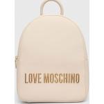 Dámské Designer Plátěné batohy Moschino Love Moschino v béžové barvě z polyuretanu ve slevě 