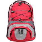 Plátěné batohy Travelite Basics v červené barvě z látky s vnitřním organizérem 