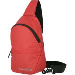 Plátěné batohy Travelite Basics v červené barvě z látky s polstrovanými zády 