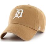Bavlněná baseballová čepice 47brand MLB Detroit Tigers hnědá barva, s aplikací