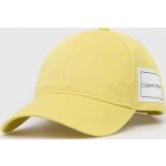 BIO Designer Basebalové čepice Calvin Klein v žluté barvě z bavlny ve velikosti Onesize 