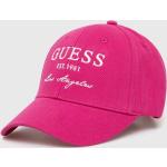 Dámské Basebalové čepice Guess v růžové barvě z bavlny ve velikosti Onesize 