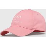 Dámské Basebalové čepice Guess v růžové barvě z polyesteru ve velikosti Onesize 