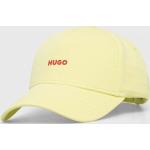 Dámské Basebalové čepice HUGO v žluté barvě z bavlny ve velikosti Onesize udržitelná móda 