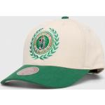 Bavlněná baseballová čepice Mitchell&Ness Boston Celtics bílá barva, s aplikací
