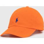 Dámské Designer Basebalové čepice Polo Ralph Lauren v oranžové barvě z bavlny ve velikosti Onesize ve slevě 