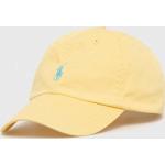 Dámské Designer Basebalové čepice Polo Ralph Lauren v žluté barvě z bavlny ve velikosti Onesize ve slevě 
