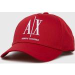 Basebalové čepice Armani Exchange v červené barvě ve velikosti Onesize 