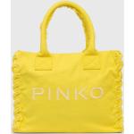 Dámské Shopper PINKO v žluté barvě z polyesteru 