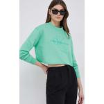 Dámská Designer  Jarní a podzimní móda Calvin Klein Jeans v zelené barvě z bavlny ve velikosti L 