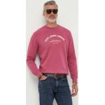 Pánská  Jarní a podzimní móda Pepe Jeans v růžové barvě z bavlny ve velikosti S 